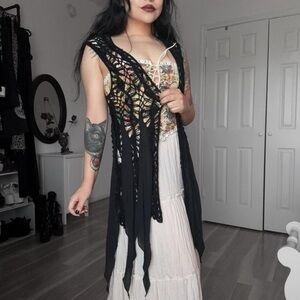 Elegant Black Lace Vest